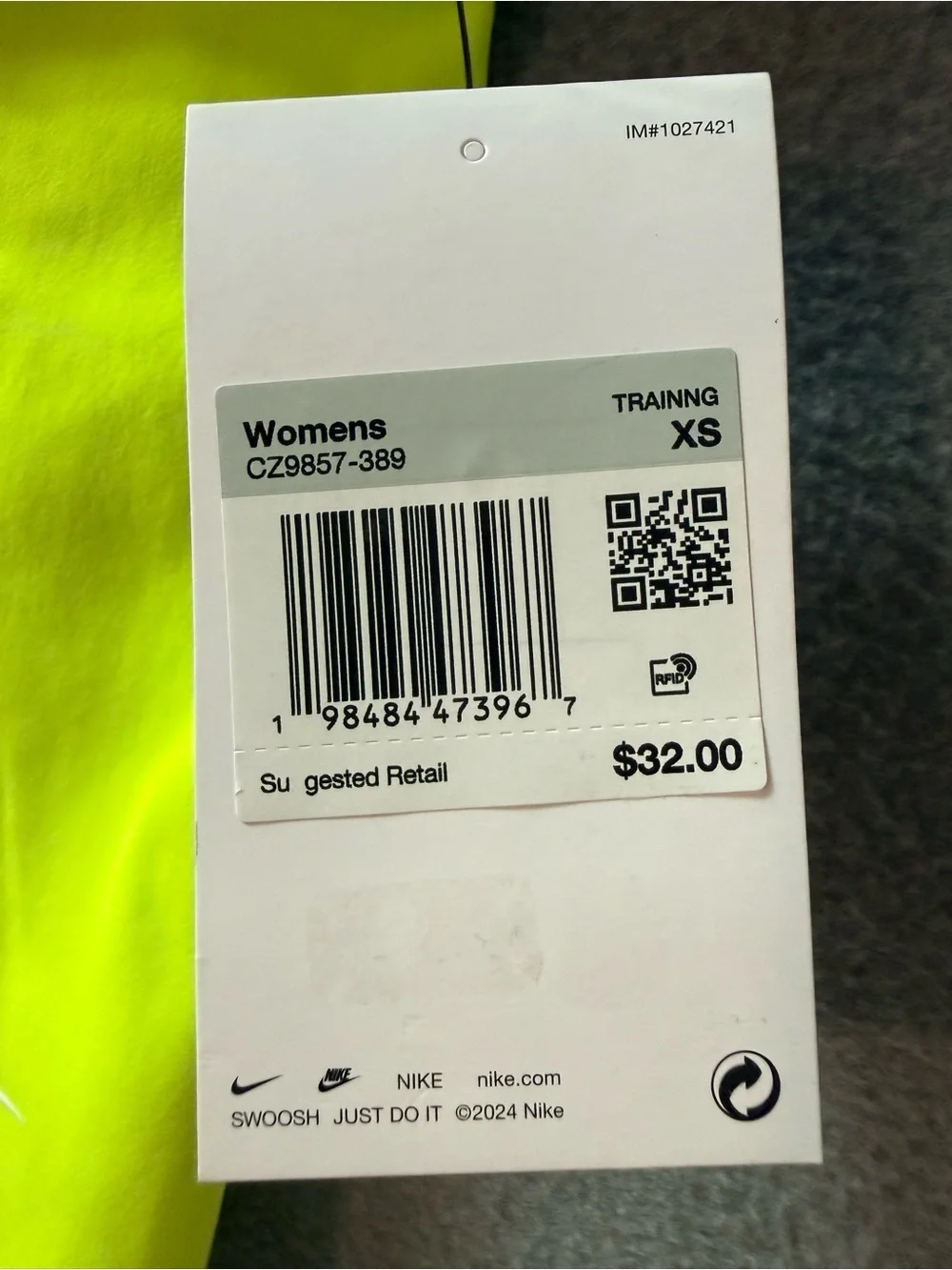 Nike - Women's Pro Neon Yellow Training Bike Shorts